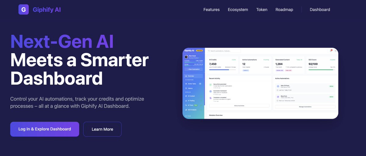 giphify's tweet photo. 🚀 Welcome to the future with Giphify AI! 🎉
Seamlessly automate workflows, boost creativity, and unlock premium features with $GIFY — our native ERC-20 token powering AI and DeFi innovation. 🌐✨
Join us on this revolutionary journey!🌟
#GiphifyAI #GIFY #DeFi #AI #TokenLaunch https://t.co/EKF6x5a8Ci