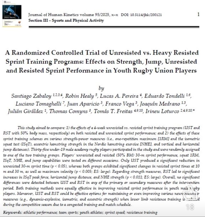 🆕️ Effects of UST vs RST on several sprint and strength-power related measures. Is sprinting a viable option to maintain or even improve strength performance? Link to study 🆓️ access ⬇️⬇️⬇️
johk.pl/?p=9110