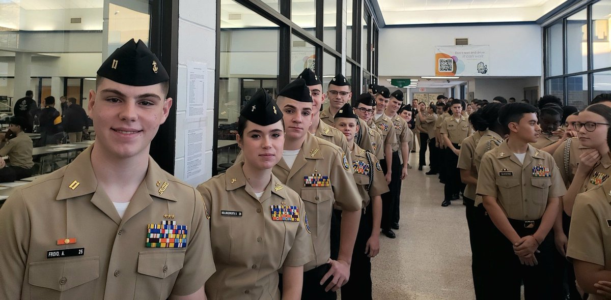 MastNjrotc's tweet photo. MAST is lined up and ready to go for the first competition of today's NJROTC Area 2 Academics, Athletics, and Drill championship, the academics test. Good luck, team!! #MASTStrong @MAST_SandyHook @NavalServiceTrg https://t.co/fJ83S70hju