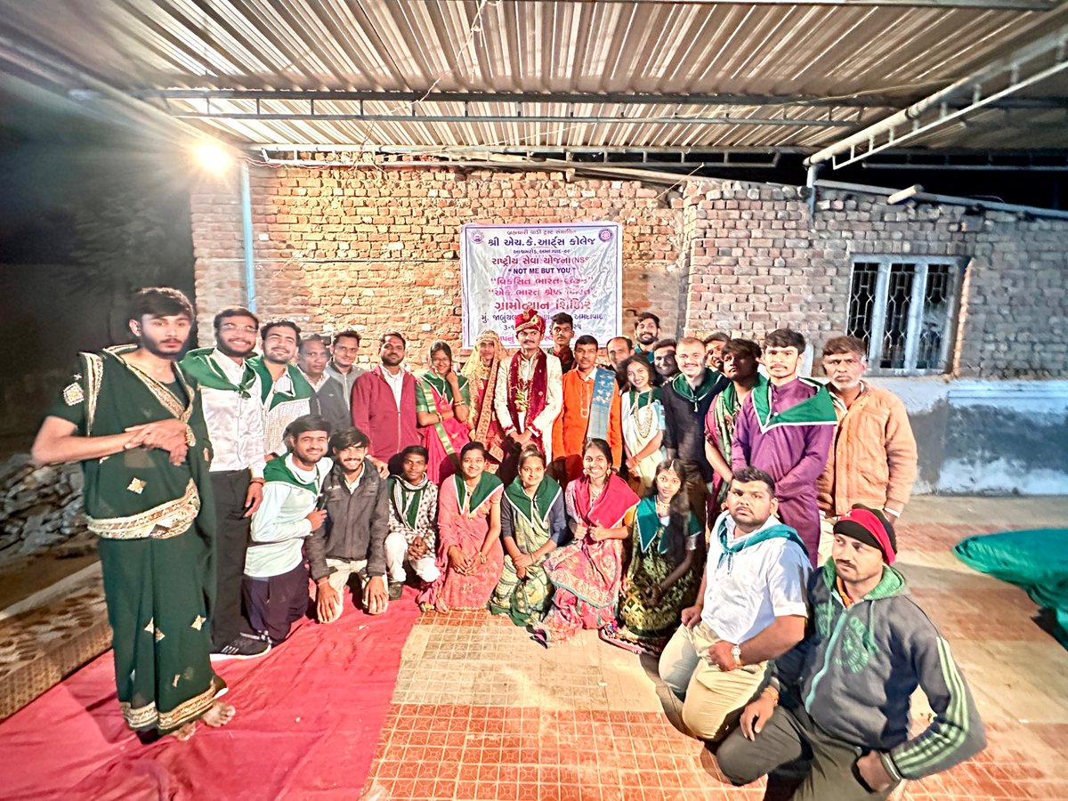 KismatGohil's tweet image. મારી કોલેજ શ્રી એચ.કે આર્ટ્સ કોલેજ દ્વારા એન.એસ.એસ કેમ્પનું જાંબુથલ ગામે આયોજન કરવામાં આવ્યું. #nsscamp