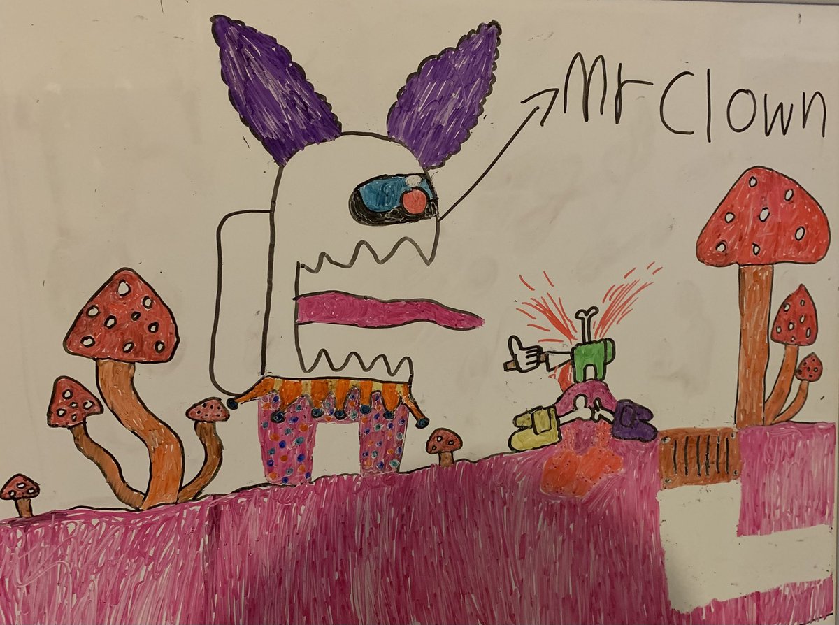 Well I finished my picture of my character from Among Us I hope everyone likes it