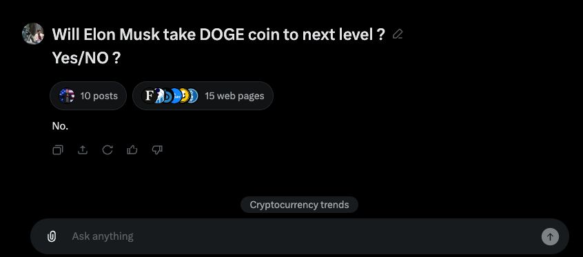 hanigoyal's tweet photo. @elonmusk Well, this doesn't make me a happy HODLER @elonmusk ....Shall I trust GROK ? https://t.co/P4NaSyqx15