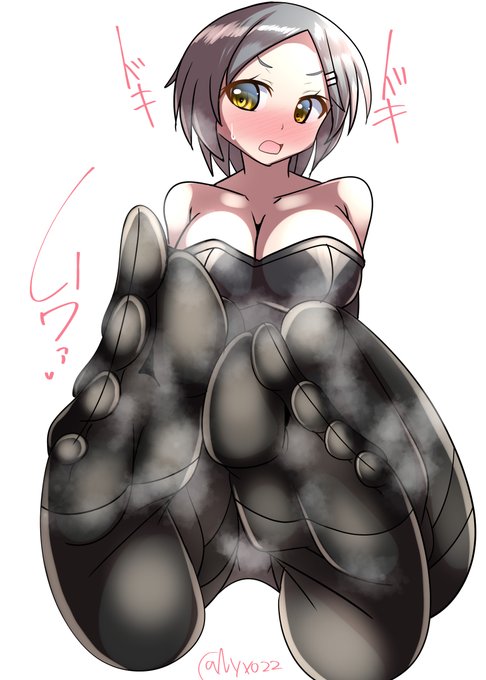 「司令はん…ウチの足裏、そないにええにおいするん…?///」    ムチムチ黒タイツ黒潮チャン(ˇωˇ)連続1786日目    #艦これ版真剣お絵描き60分一本勝負_20250125#艦これ版深夜の真剣お絵描き60分一本勝負 #10000日チャレンジ #めび環んどろ #黒潮 