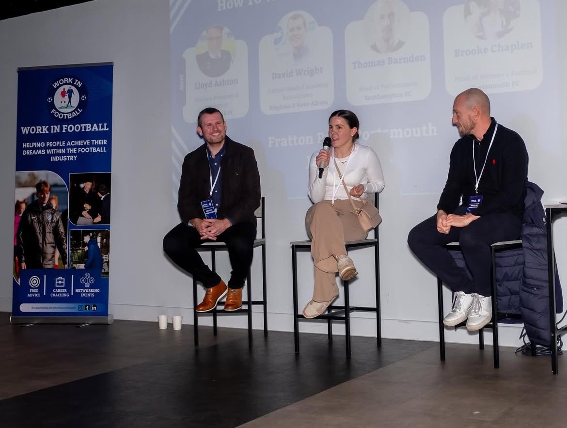 d_wright79's tweet photo. A really enjoyable evening last night for the @workinfootball_ event back at @Pompey . Really appreciated the invite to go and speak. It was fantastic to meet and talk with so many people aspiring to get into the football industry. Happy to help and advise anyone on their journey https://t.co/XsnOmZNrhF