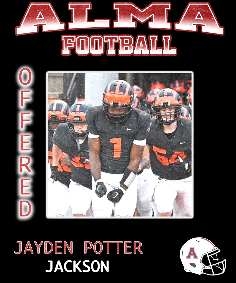 After an amazing visit and conversation with <a href="/CoachYunck/">Matthew Yuncker</a> I am blessed to receive an offer from <a href="/AlmaScotsFB/">Alma College Football</a>. Thank you Coach Couch and the rest of the staff. <a href="/CoachCouchAlma/">Jason Couch</a> <a href="/AlmaCoachCole/">Scotty Cole</a> <a href="/CoachHill_41/">Ty Hill</a> <a href="/Ryan_Ettinger1/">Ryan Ettinger</a> <a href="/Coachparker22/">Antonio Parker</a> <a href="/CoachIsaiahFB/">Isaiah Fleming</a> <a href="/crbj1989/">Chris Backus</a>