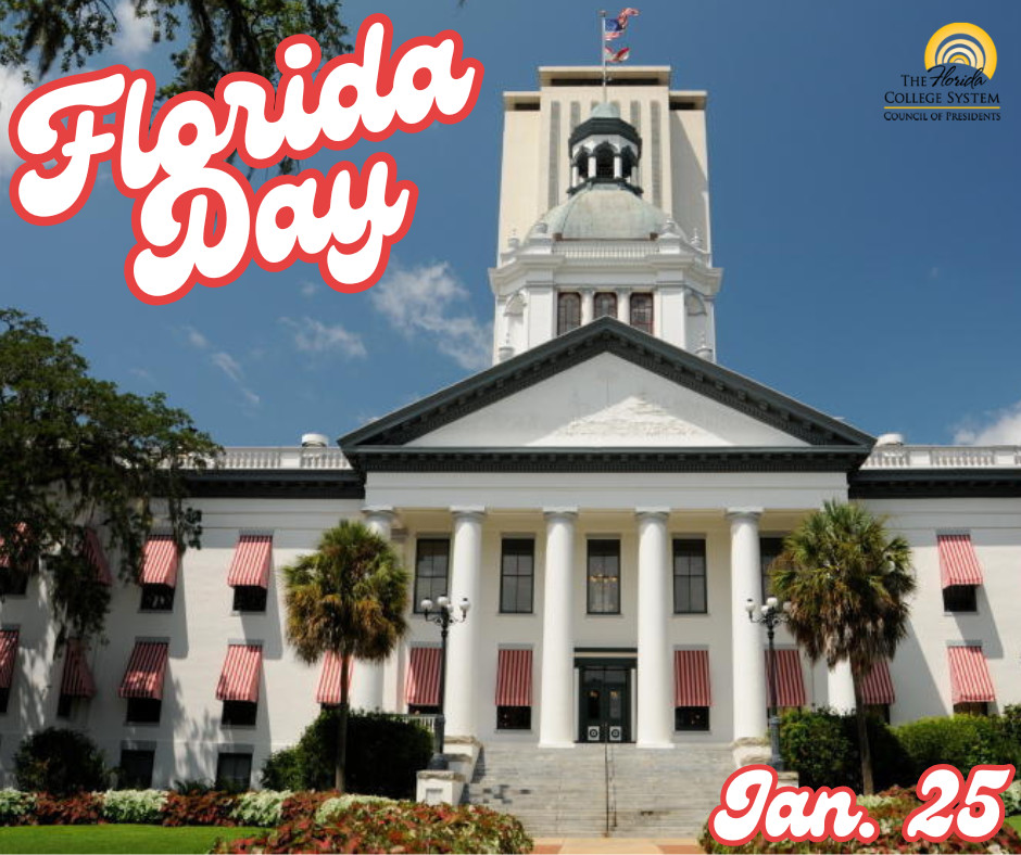 FCSPresidents's tweet photo. On #FloridaDay, we celebrate our state's success! For 8 consecutive years U.S. News and World Report has ranked Florida #1 in higher education and for 2 consecutive years Lightcast has named Florida #1 in Talent Development. 95% of FCS graduates stay to work in Florida post-grad. https://t.co/RzHSpWEal4