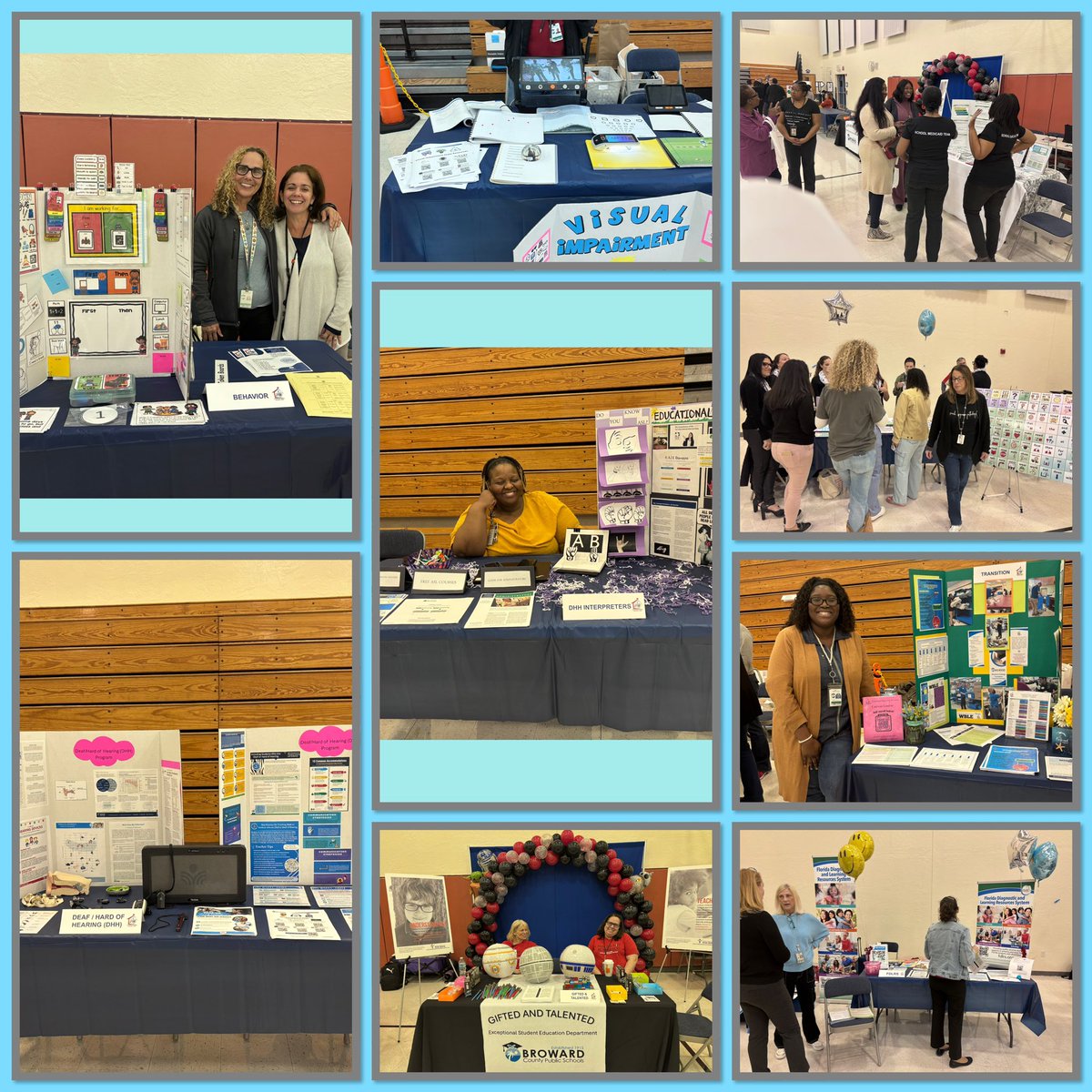 Fabulous District ESE Resource Fair! Connecting the work leading to student achievement! Specialized Instruction shared the necessary supports for student access and full participation in daily instruction🦩📚💕Speech,OT,PT,DHH,VI,Hospital Homebound,Charter/Private Supports