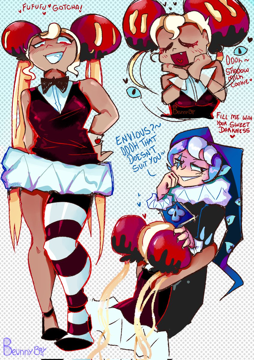 NeepyCuts's tweet photo. Drew this when i had a break from math class 👀 Interpretation of 🍎🥛 as humans ♡
#candyapplecookie #shadowmilkcookie #applemilk #shadowcandy https://t.co/uSuvb6kupV