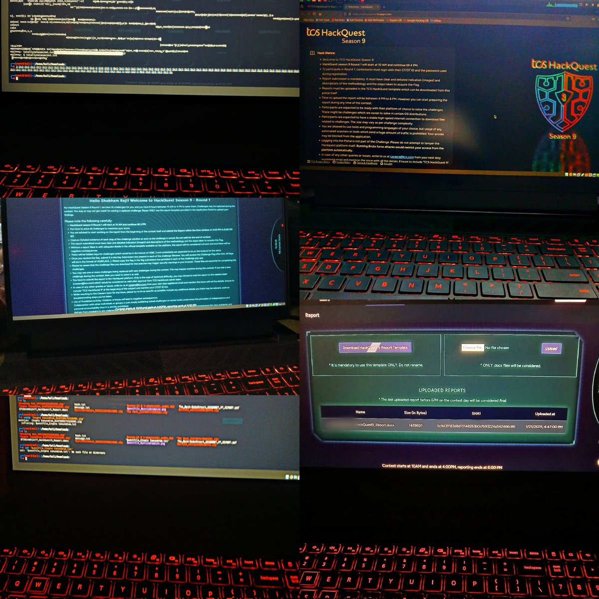 shubh__coding's tweet photo. ๐ What an AMAZING start to TCS HackQuest Season 9 today! ๐ฅ Cracked some tough challenges so far:
๐ Stegohide technique
๐ John the Ripper
๐ Hydra
๐ Python Base64 decoding
โฆand more! ๐ฅ
Round 2! ๐ค
#TCSHackQuest #Hackathon #Season9 #Cybersecurity
#CONNECT
#letsconnect https://t.co/zFM5SmFvrN
