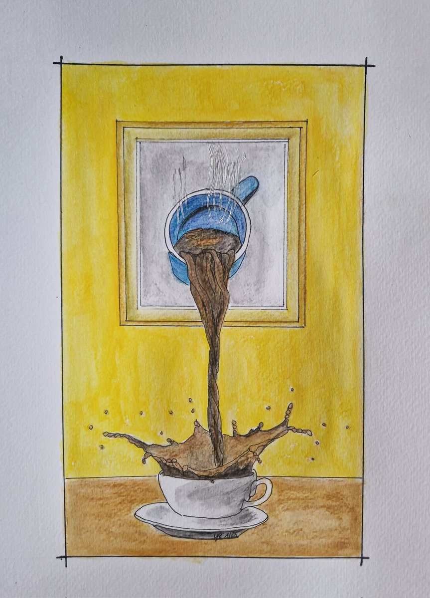 04/2025 #inkNtint 
Kaffee

#kleineKunstklasse #art #artchallenge <a href="/kunstklasse/">Kunstkladde</a> <a href="/InkNtint/">Ink'n'tint</a>