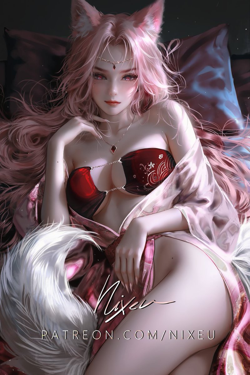IomayaAF's tweet photo. Pink kitsune🌸 https://t.co/MCJbmPpBcs