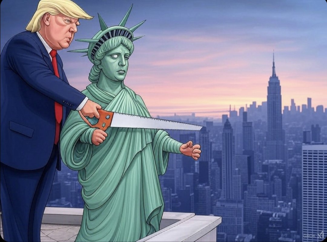joesox's tweet photo. #InsteadofThrowingATantrum
Use Grok to make political cartoons of the #InsurrectionistInChief
We are going to live to see what an insurrectionist for President will be like. Pretty sure impeachment will happen shortly again &amp; I hope sooner than later. https://t.co/pvvRwHuDUw