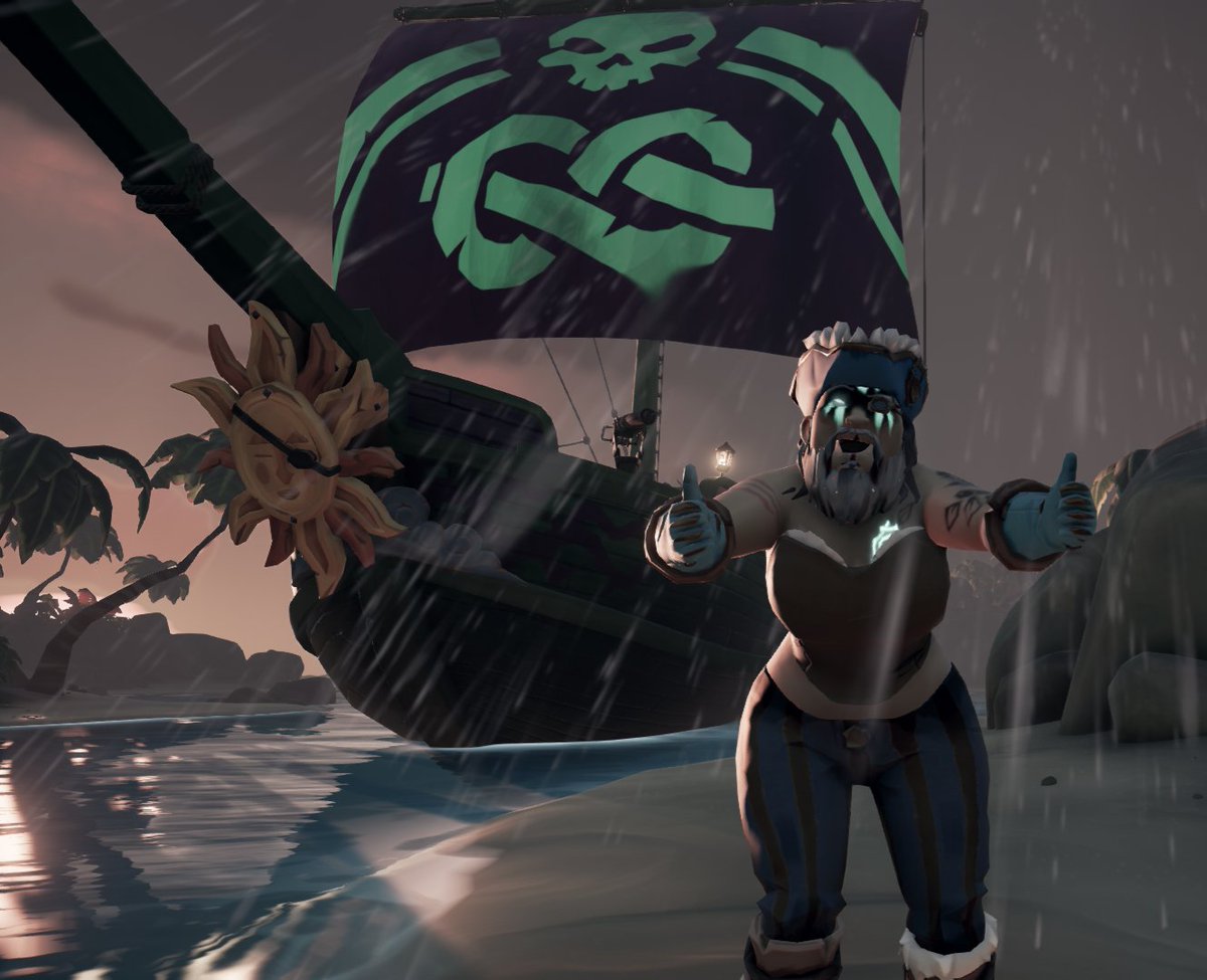 Flameheartthrob's tweet photo. Look at the gift I got from the lovely folks of @SeaofThievesUK1, pretty sails to match my pretty pirate💅🥔💙🌈🐣✨🦀
#SeaOfThieves #SmallPotato https://t.co/T3x43hQNl0
