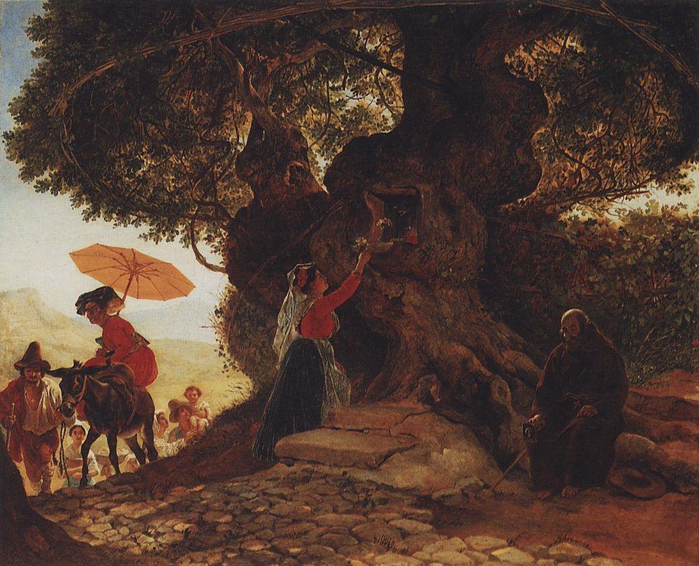 KarlBryullov's tweet photo. At the Mother of God Oak https://t.co/tmZxQfcE7P https://t.co/erlMur3IIv