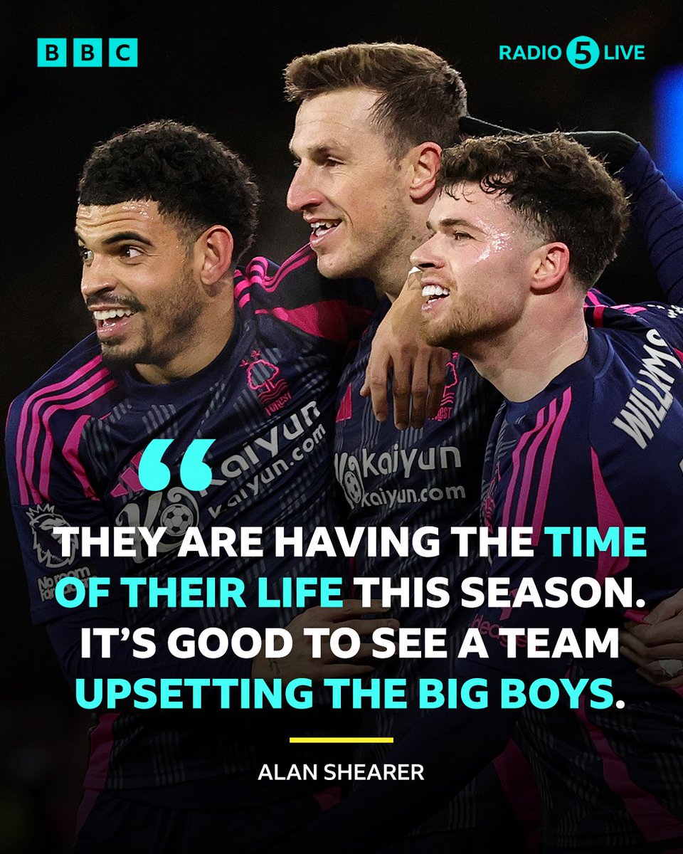 5liveSport's tweet photo. Big praise from @alanshearer for #NFFC ๐
Listen live: https://t.co/NI1sjtGRxI ๐ปโฝ๏ธ
#BBCFootball #BOUFOR https://t.co/ffILVJiPdo