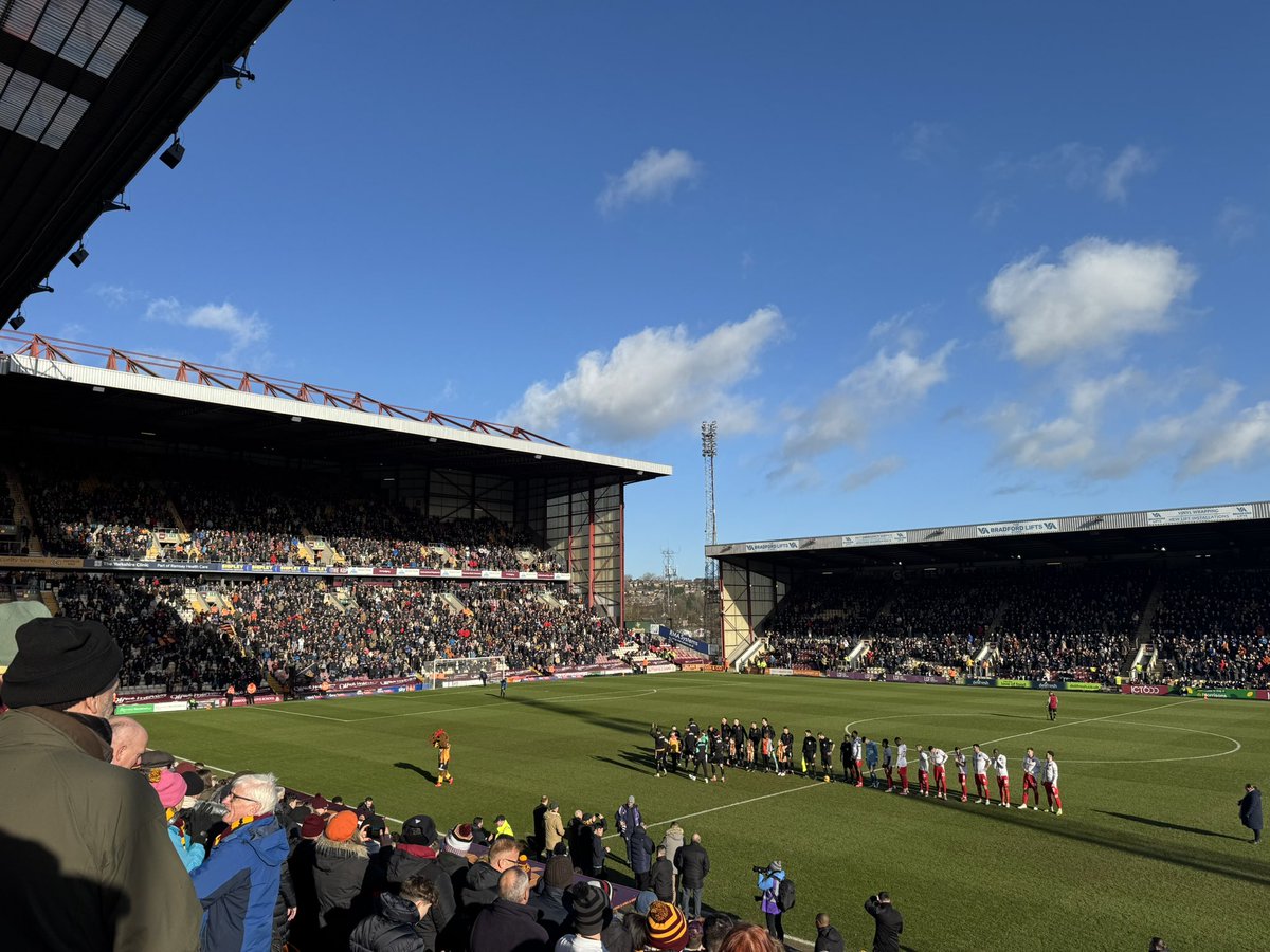 Some result that against top of the league. Three goals. Clean sheet. Valley Parade phenomenal.

Sarcevic and Pattison unbelievable; Smallwood with a real captain’s performance, and great penalty save from Walker. This HAS to be the year for us.

Up the Chickens! 🐓 #bcafc