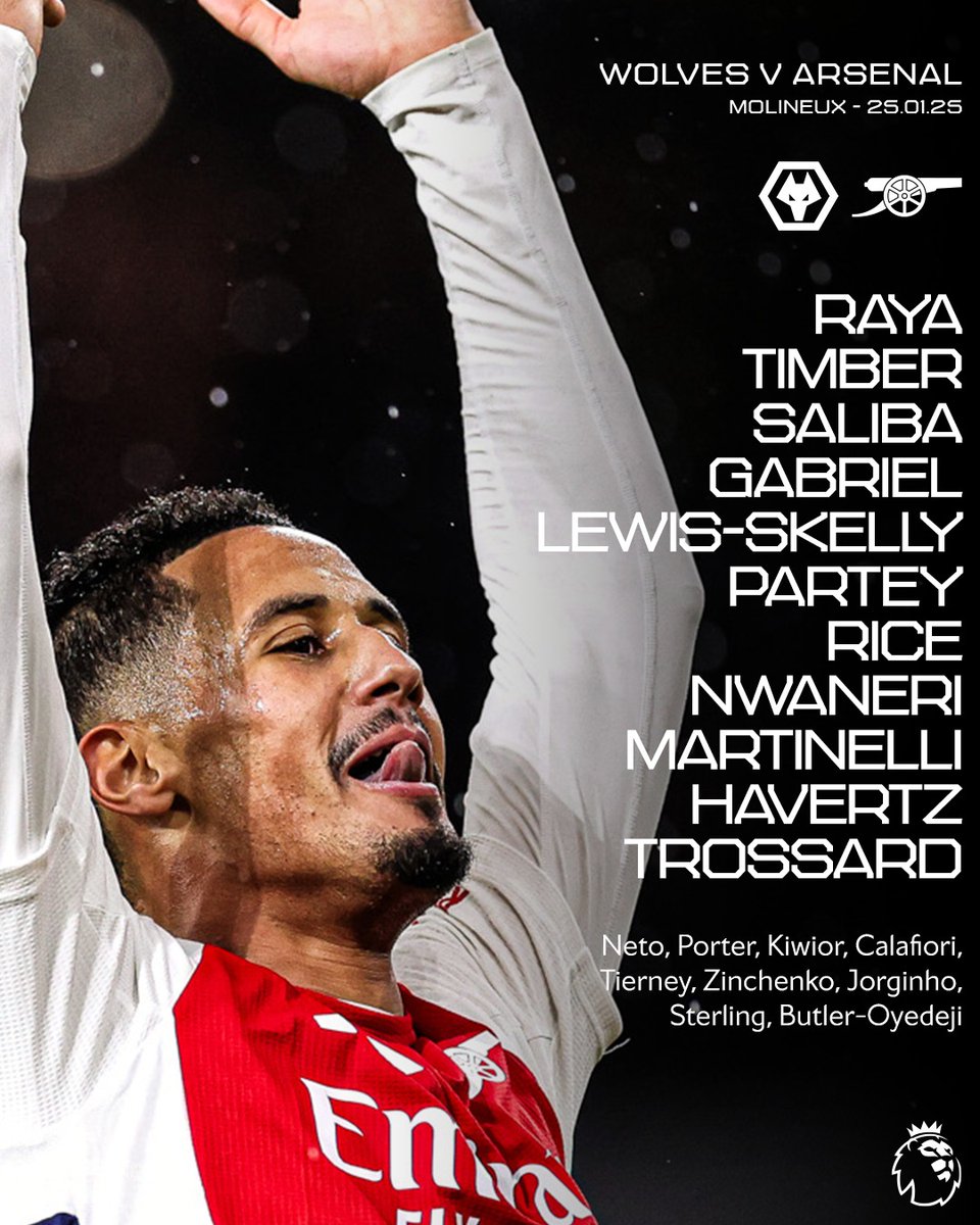 🚨TEAM NEWS: Wolves vs Arsenal 

💪 Saliba returns to the lineup
⚡Nwaneri also returns
👌 Havertz up top

#Arsenal