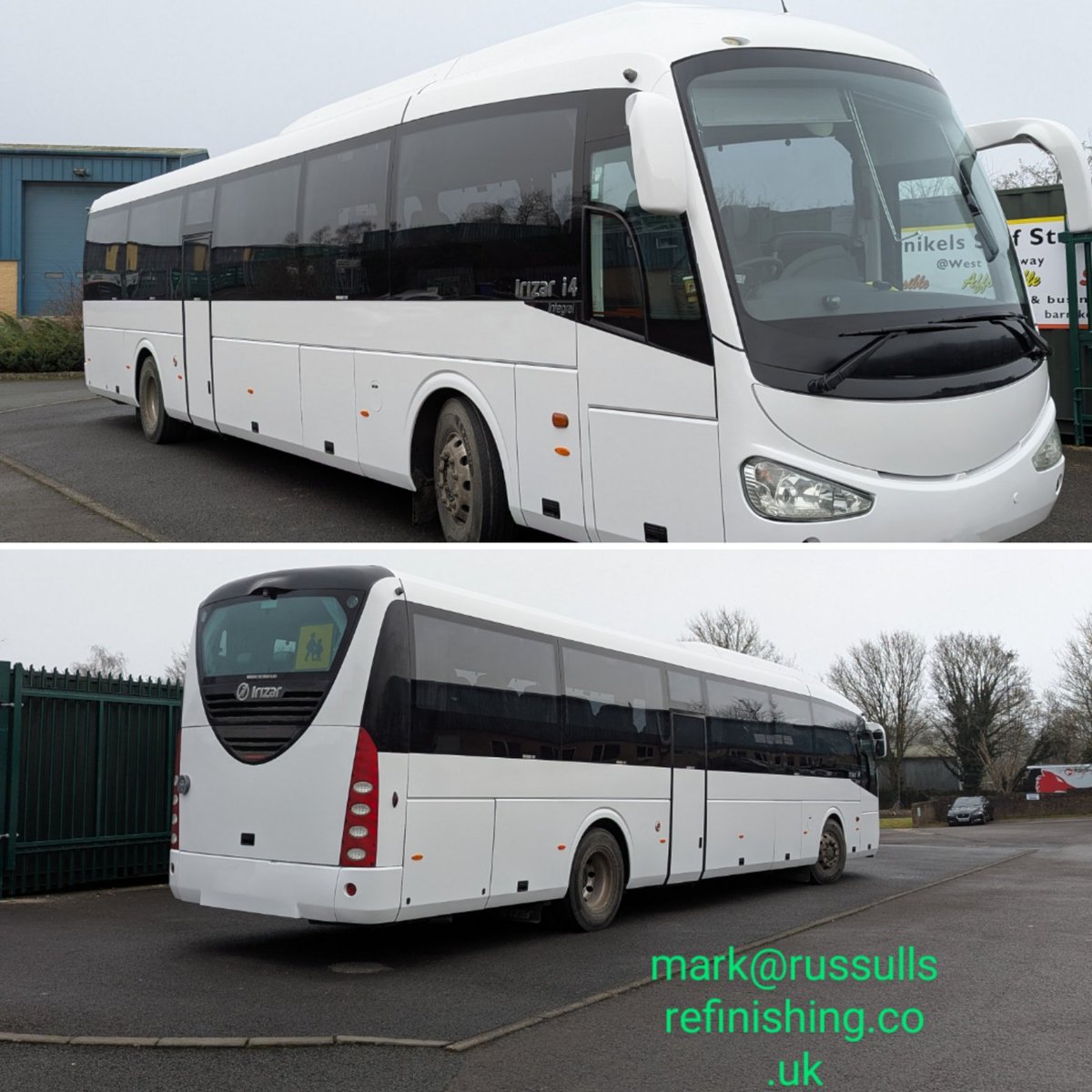 RussellsRefini1's tweet image. Team Russell&apos;s have recently completed a full respray on this #irizar #coach for #chandlerscoaches using our 60foot #saico spray booth. #commercialvehiclerespray 
#autobodyrepair #autobodyshop #accidentrepair #vehiclebodyrepair