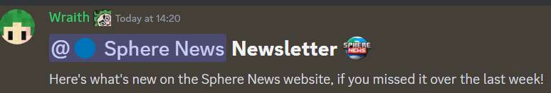 SphereNewsMC's tweet photo. This week's newsletter is out! 🌍

Join our Discord for a weekly roundup of news and opportunities from around the Minecraft community -  events, SMPs, creators, interviews, useful resources and more!  Link below https://t.co/QQsNKbHwrt