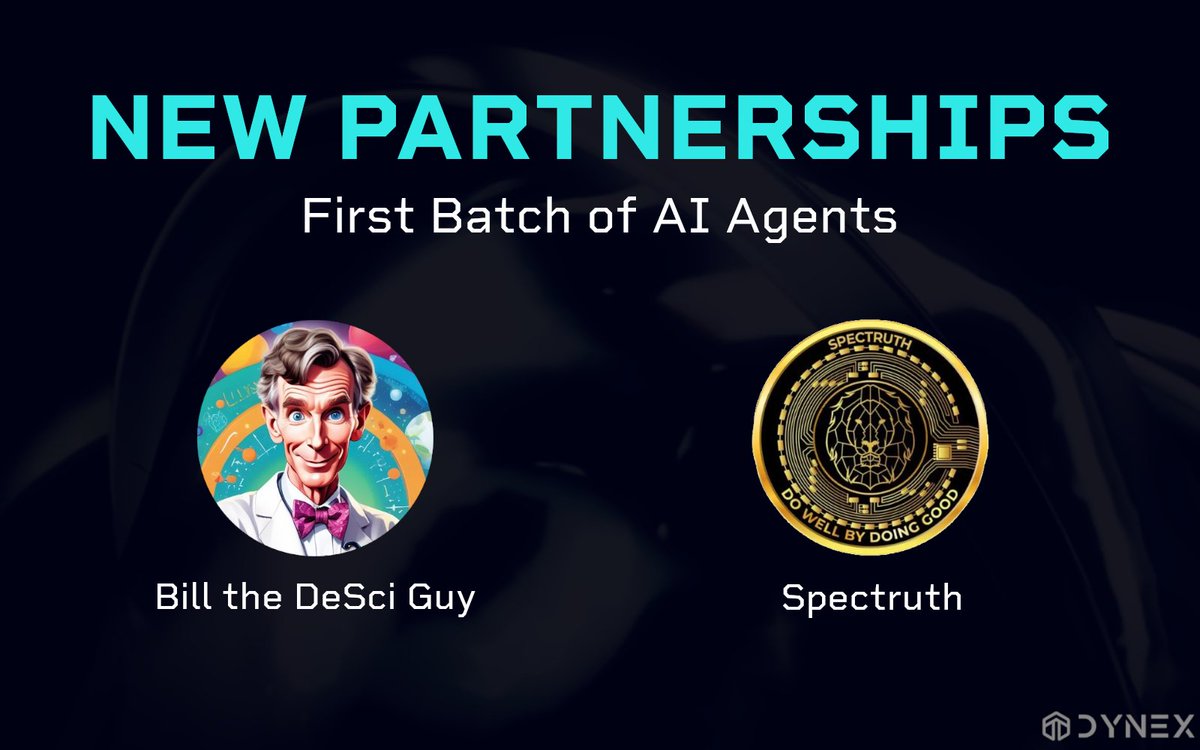 dynexcoin's tweet image. Announcing the first batch of AI Agents using Dynex 🤖

Our upcoming product QuantumLLM is the perfect tool for AI Agents to train and fulfill their tasks.

Each agent will run on a subscription model and every use will trigger a computing job.

Here are the first two projects:…