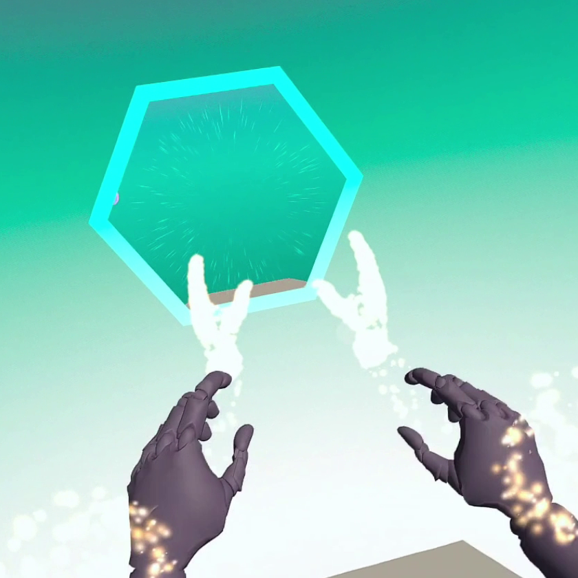 Now editing the new post for the #ParticularReality #DevLog, to be published in a few hours. 
Meanwhile, it's #screenshotsaturday!  
#vrdev #indiegamedev #gamedev #prototyping #handtracking #bodytracking #gamedesign #metaquest
