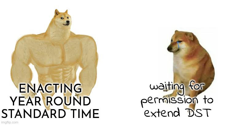 SaveStandard's tweet photo. States can ditch Daylight Saving Time and observe permanent Standard Time without congressional approval! Please let your state legislators know 👉 https://t.co/gg1rgtoWI8 👈 https://t.co/MlvwCyWCNf