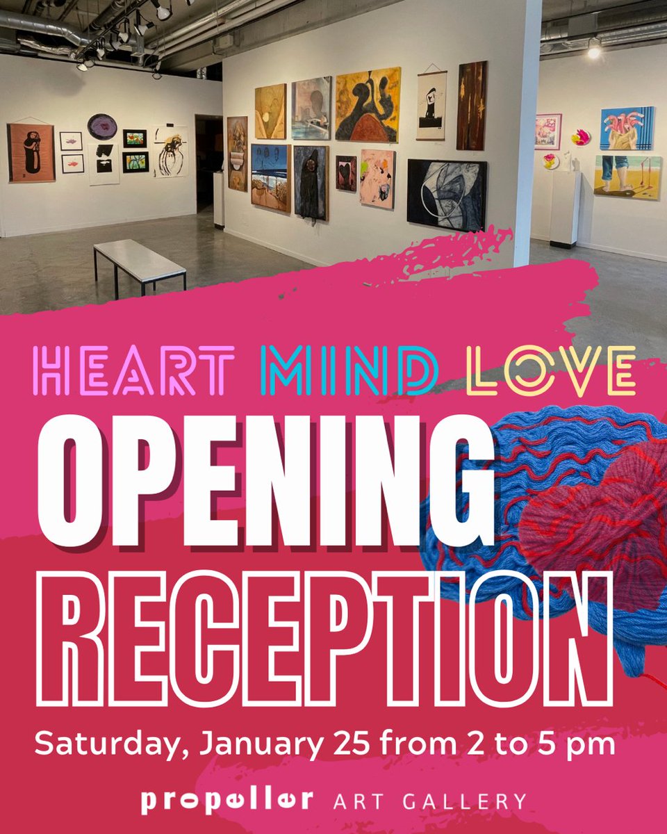 Opening today at Propeller Art Gallery, one of the oldest artist-run galleries in Toronto, Canada | Heart, Mind, Love | propellerartgallery.com/exhibitions/he…