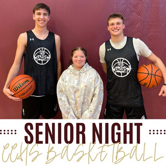 Senior night for these 3! 🦅 🏀