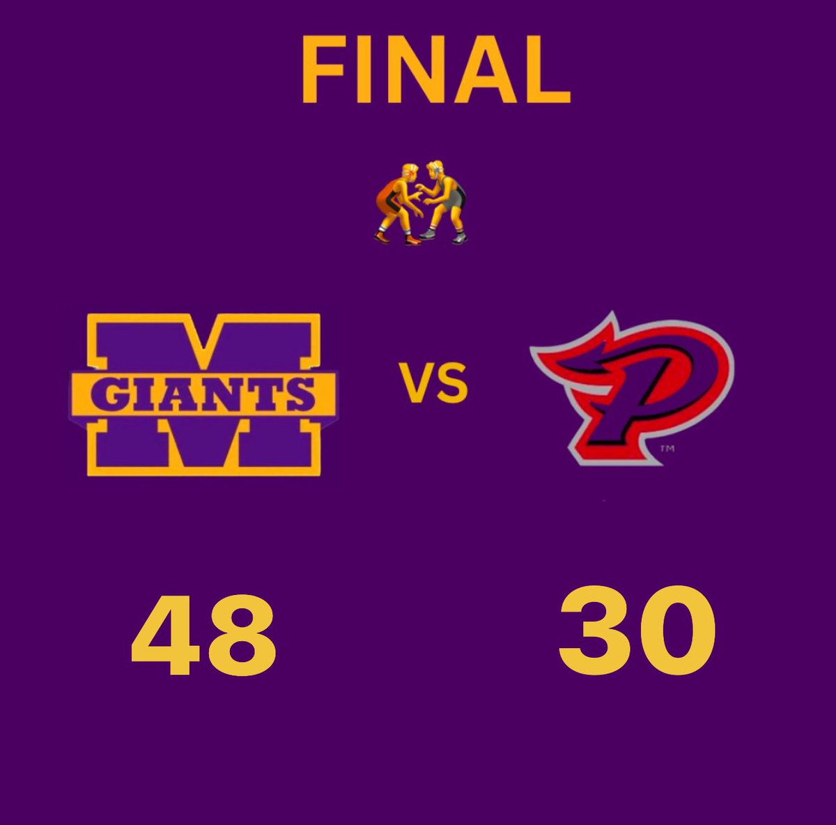giantssports's tweet photo. 🤼The Giants defeat Pike 48-30. Marion is 2-0 on the day and will face
Lafayette Jeff next.
#MarionGiants #wrestling #marioninvitational #GFND https://t.co/faWDOFE4Dq