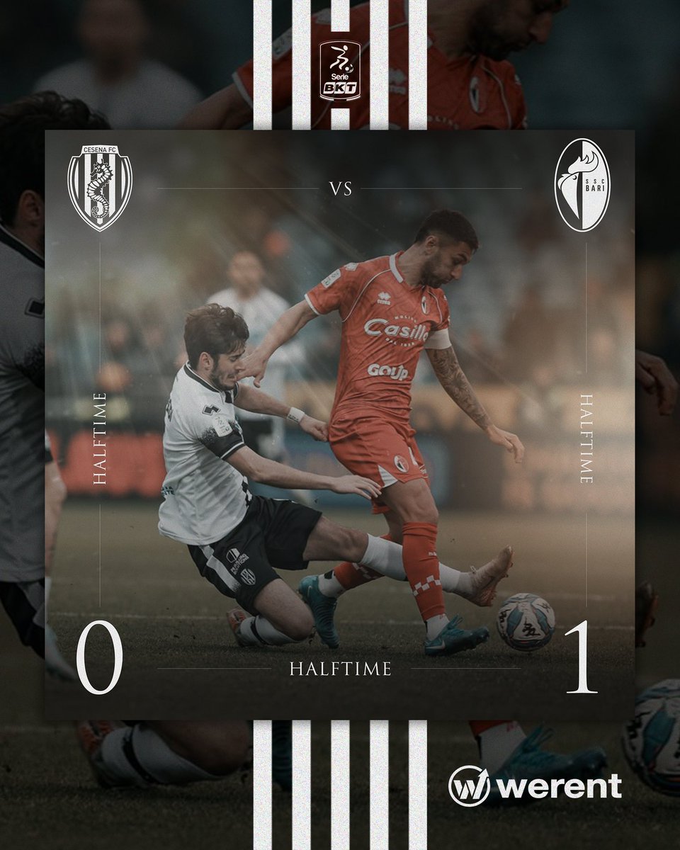 calciocesenafc's tweet photo. #HALFTIME ‼️All’intervallo il risultato è di 0-1
#DAIBURDEL
Offerto da Werent
#CesBar 0-1
Scarica l'app:
Apple -> https://t.co/ZQLDvvpieA
Android -> https://t.co/43OBcPth1Z https://t.co/yvpQ2VPKHZ