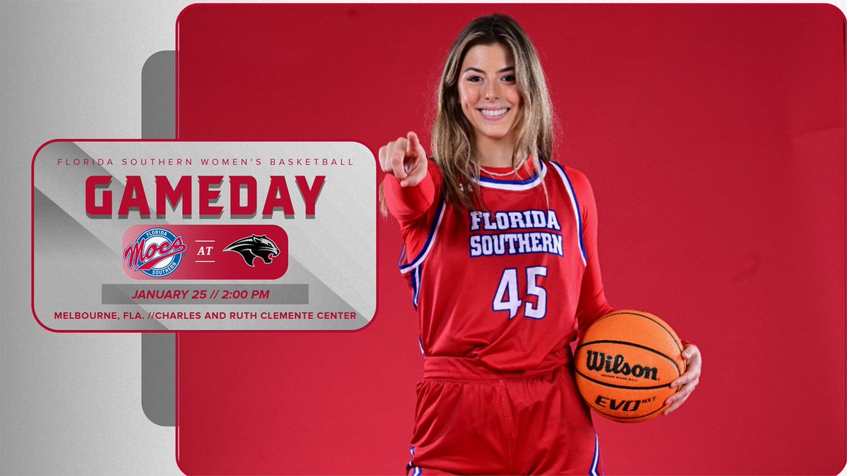 Florida Southern Mocs (@fsc_mocs) on Twitter photo GAME DAY!
<a href="/FSC_WBB/">FSC Women's Basketball</a> travels to take on the Panthers in a midday contest!
#LetsGoMocs
๐ Florida Tech
๐ 2:00 PM
๐Melbourne, Fla.
๐บ/๐ fscmocs.com/gameday
๐ธ #45 Monica Balistrere GAME DAY!
<a href="/FSC_WBB/">FSC Women's Basketball</a> travels to take on the Panthers in a midday contest!
#LetsGoMocs
๐ Florida Tech
๐ 2:00 PM
๐Melbourne, Fla.
๐บ/๐ fscmocs.com/gameday
๐ธ #45 Monica Balistrere