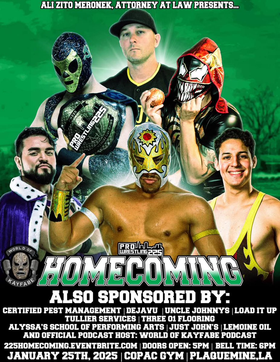 PJ Hawx (@pj_hawx) on Twitter photo Catch me tonight in Plaqumine, LA for my return to <a href="/ProWrestling225/">Pro Wrestling 225</a> ! It's gonna be a good one. π€ΌββοΈπ¦
Catch me tonight in Plaqumine, LA for my return to <a href="/ProWrestling225/">Pro Wrestling 225</a> ! It's gonna be a good one. π€ΌββοΈπ¦