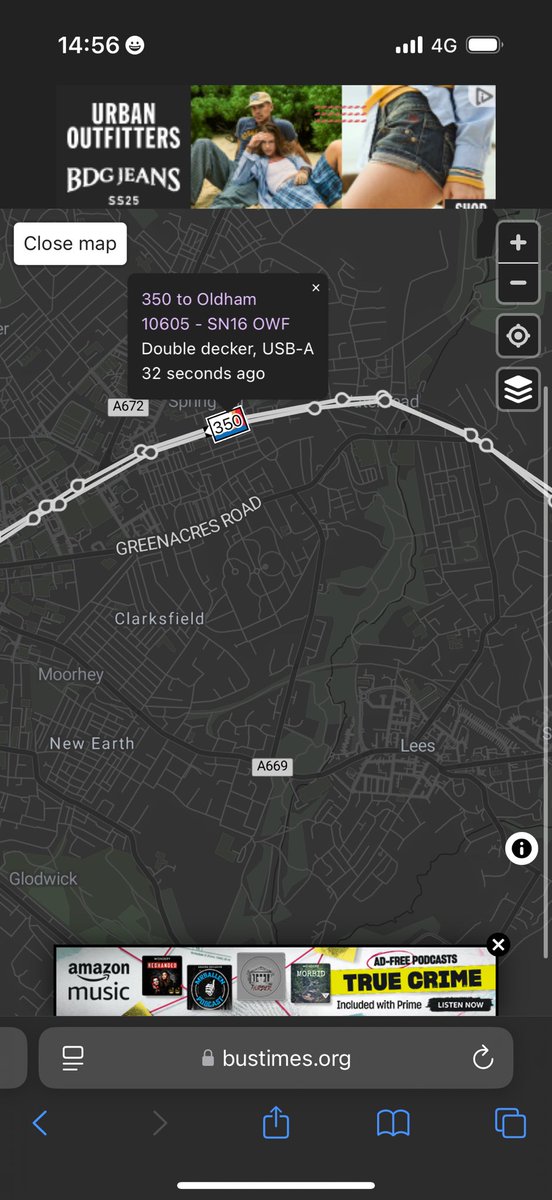 hsiutsang's tweet photo. @BeeNetwork hey, I waited  at the Huddersfield Rd/ Heywood St stop, your 350 had a sign on front saying “not in service”, but went straight passed the bus stop and had passengers on the bus! This is not on! https://t.co/jI34La0xi0