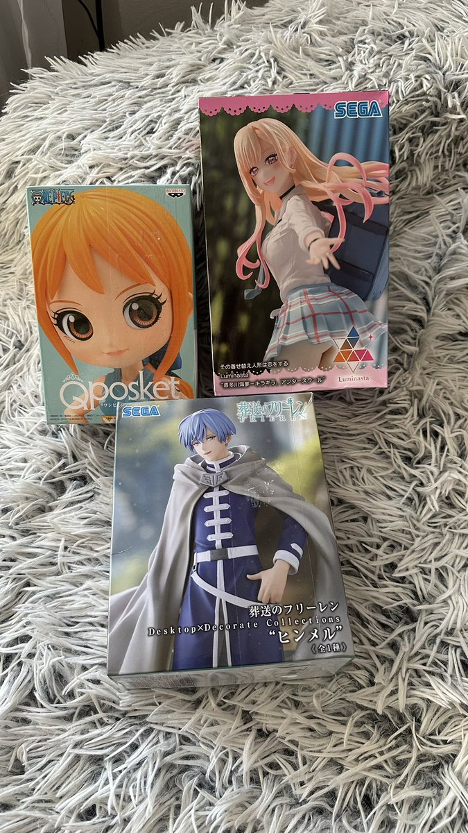 Verkaufe diese Figuren 
Alle Originall und OVP

Bei Interesse meldet euch ❤️

#frieren #marin #nami #onepiece