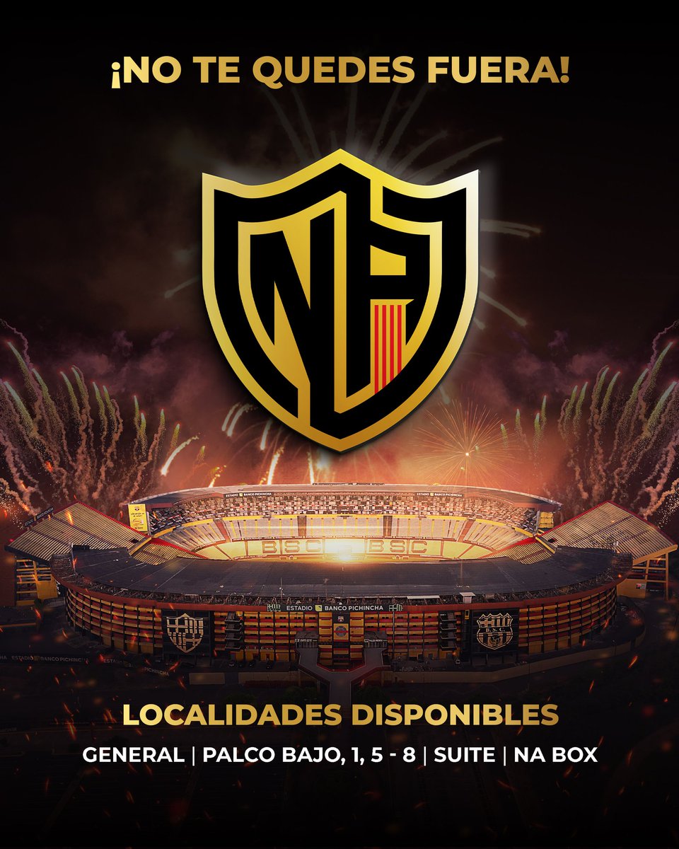 BarcelonaSC's tweet photo. ¡Adquiere tu boleto, para la Noche Amarilla Centenario! 🎫💛

Únicas localidades agotadas: Tribuna &amp; Palcos 2, 3 y 4 🚫 

¡Resto de localidades disponibles!

Puntos de venta: https://t.co/Eo7KJcO7o3

💻 Hazte @sociosbsc en: https://t.co/EUGawlIe8N 
#BarcelonaSomosTodos https://t.co/EBNJkLAz1Y