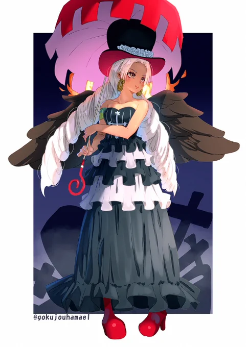 ペローナ衣装のS-スネークちゃんです#イラスト #ONEPIECE 