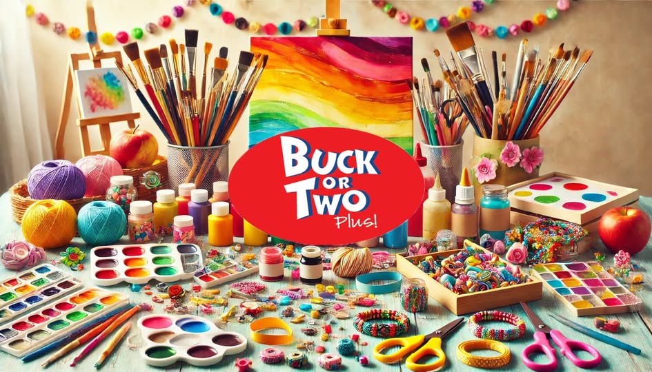 Let your creativity shine with our affordable craft supplies! Perfect for kids and adults alike, our craft supplies are here to help you bring your imagination to life. Swing by and start your next project today!

#Georgetown #ABuckorTwo #ABuckorTwoPlus #Arts #Crafts #DIY