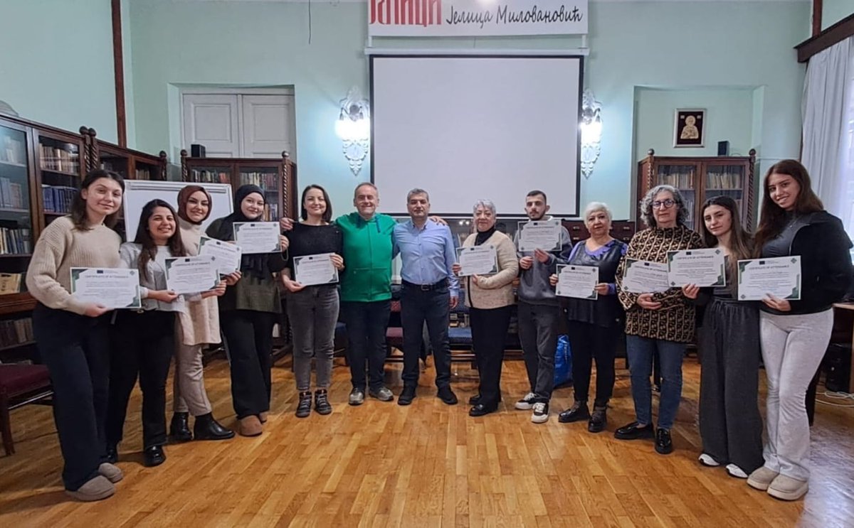 sultanbeylihem's tweet photo. 2023-1-TR01-KA121-ADU-000163640 ABErasmus AkreditasyonYetişkin EğitimiKapsamında Md.Yrd. Sibel ÖZDEMİR ÖZMEN ve birlikte gittiği kursiyerlerimizle Sırbistan/Belgrad'da düzenlenenErasmus YetişkinEğitimi ÖğrenciliGrupHareketliliği eğitimlerini tamamlayarak sertifikalarını aldılar. https://t.co/Qno3Dk4rKU