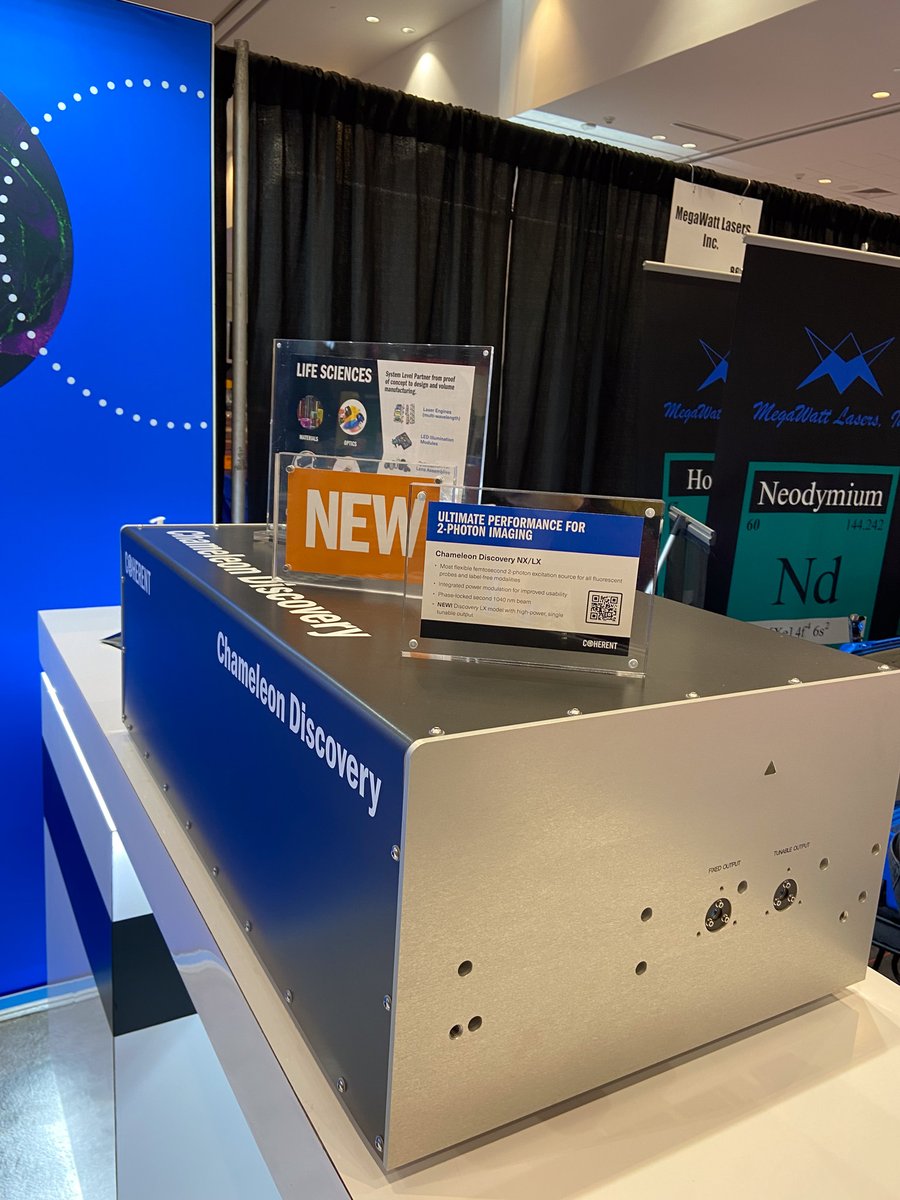 CoherentCorp's tweet image. We’re all set up at #SPIEBIOS! Stop by and see our latest innovations for biotechnology, 2-photon imaging, medical diagnostics, and more. Claim your free LaserCheck Power Meter by getting the highest score in our contest!