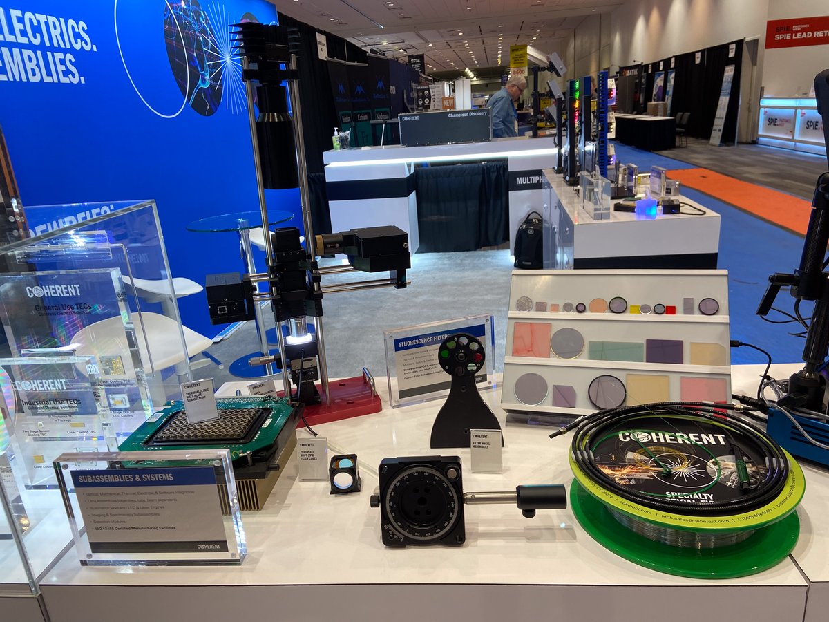 CoherentCorp's tweet image. We’re all set up at #SPIEBIOS! Stop by and see our latest innovations for biotechnology, 2-photon imaging, medical diagnostics, and more. Claim your free LaserCheck Power Meter by getting the highest score in our contest!
