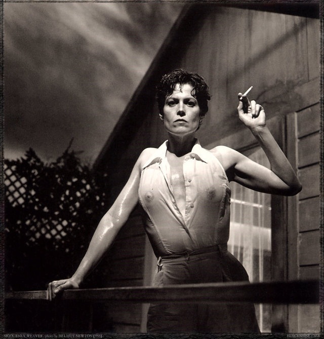 DannyDrinksWine's tweet image. Sigourney Weaver photographed by Helmut Newton, 1995.