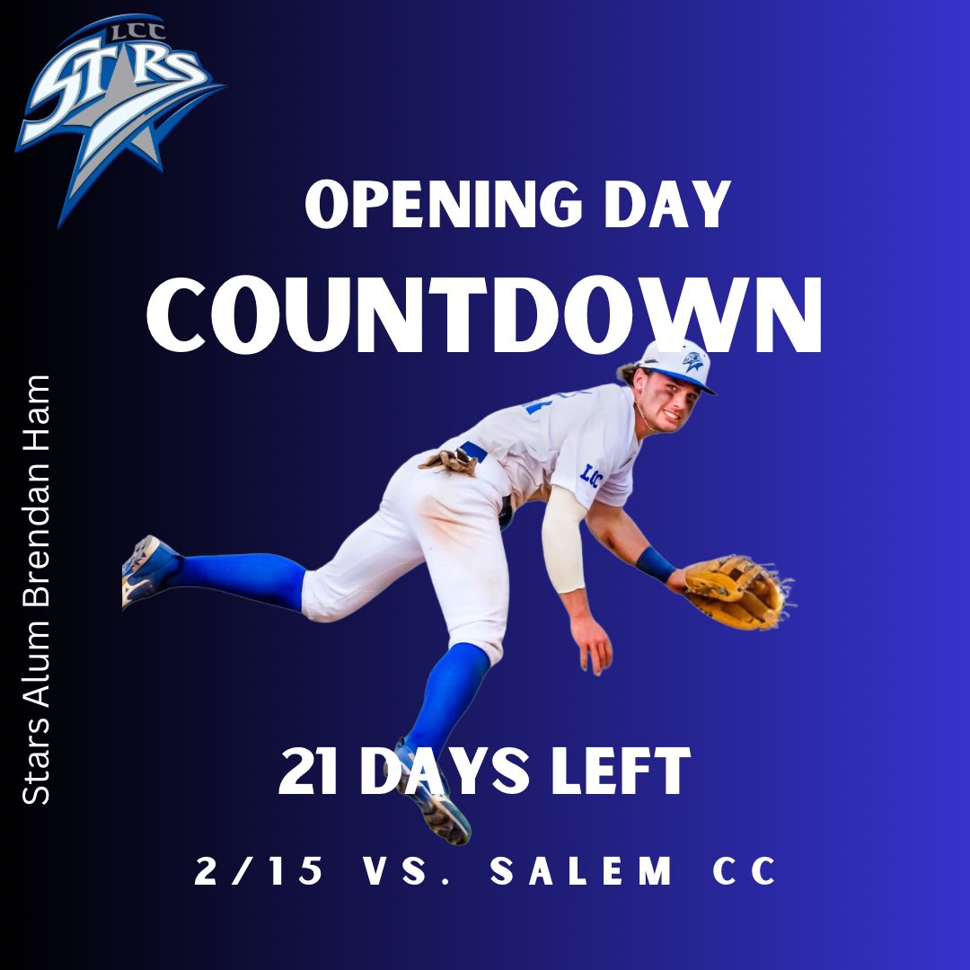21 days until our Opening Day doubleheader!

Star Alum <a href="/brendanham24/">Brendan Ham</a>  wore #21 in his three seasons here (2020-22). During that time Brendan slashed .352/.459/.669 with 50 hits, including 16 doubles and 7 home runs in the spring of 2022. Brendan also drove in 50 RBIs that season!