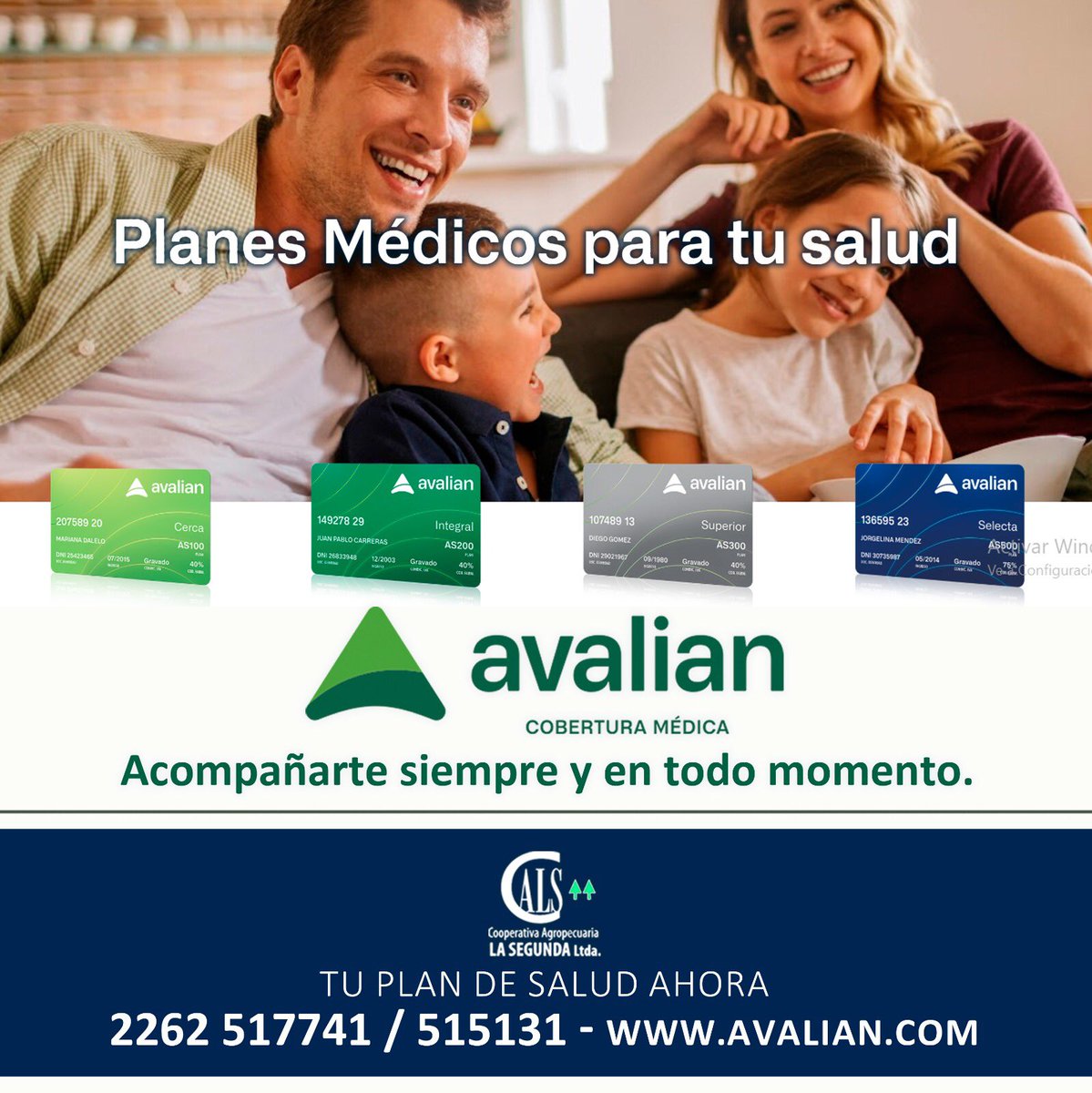 calasegunda's tweet photo. Avalian Cobertura médica (Cerca, Integral, Superior, Selecta)
📞 Solicitá tu plan de salud al 2262 517741 o 2262 515131 

👩‍💻👨‍💻Seguinos en nuestras redes sociales @calasegundaltda y conocé mucho más de lo que ofrecemos.

#agroinsumos #ladulce #necochea #servicios #agropecuaria https://t.co/k7oNShHaOj