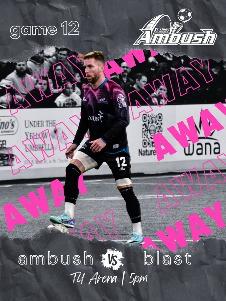 Game Day! 🚨

The St. Louis Ambush take on the Baltimore Blast today at 5 PM! 🕔
Catch all the action live on MASL TV via YouTube 📺.

Let’s go, Ambush! 💥 #MASL #AmbushNation

🟢 Link to watch: youtube.com/watch?v=jzqTz6…