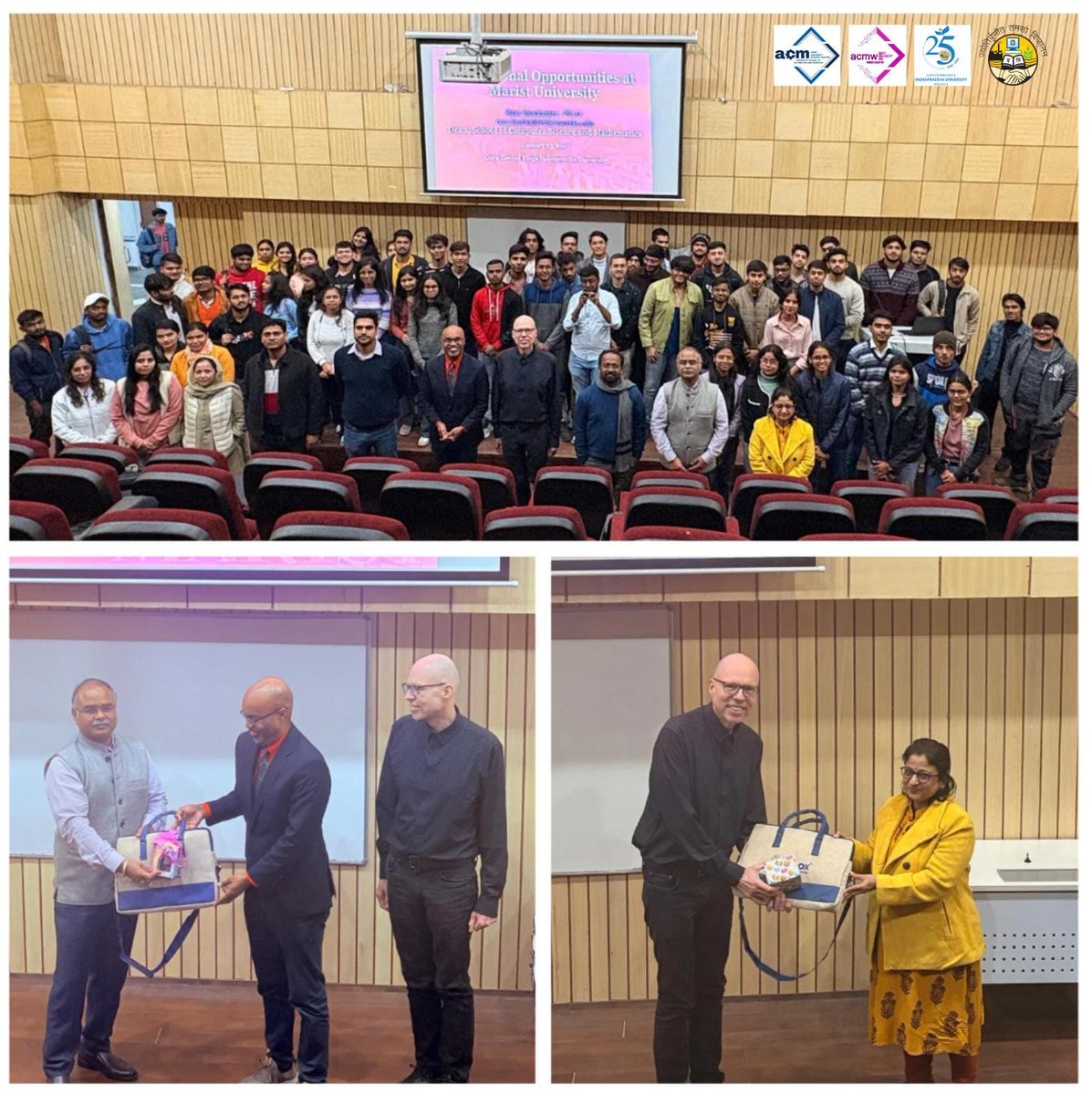 usaracm's tweet image. An inspiring day at the ACM &amp;amp; ACM-Women Seminar on Indo-American Higher Education! 
Thanks to Dr. Ron Buckmire for insights on careers, and collaborations, and special gratitude to Dr. Arvinder Kaur, Dr. Ajay Singholi, Dr. Rahul Johari and Dr. Khyati Chopra for their support! 🌟