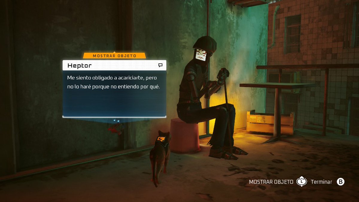 gabgal_'s tweet photo. Porque un juego sea más largo no significa que sea mejor. “Stray” es un maullido de aire fresco y su fuerte son la historia y los detalles. El gato araña, hace tropezar a los personajes y tira cosas durante todo el juego ❤️ https://t.co/oxM2HEb029