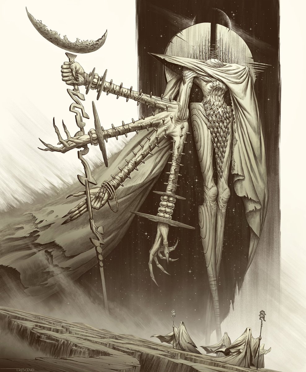 Deity 2
I guess I’m doing a whole series of these Deities now, it’s just too fun. I’ll be continuing this series while I’m in between jobs so here’s the latest installment. Mysterious and monolithic goliaths, not of this world. Details and close ups in the comments.