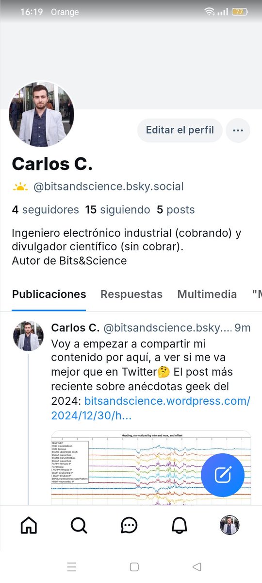 BitsAndScience's tweet image. A quien le interese, estoy en el cielo azul😉