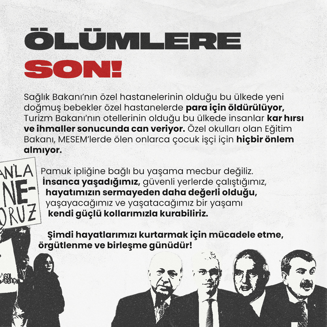 solgenc1's tweet photo. Şimdi yoksulluğa, ölümlere ve baskılara karşı mücadele etme, örgütlenme, birleşme günüdür! https://t.co/lsDuYS9WVx