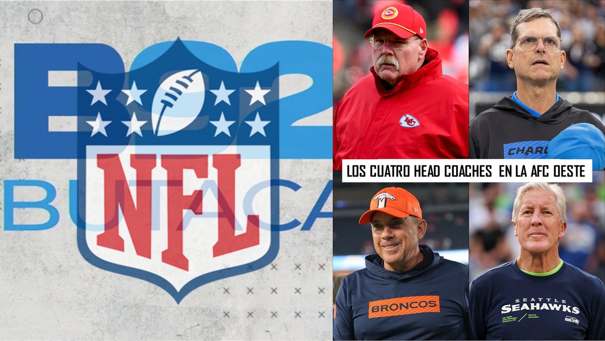 Butaca92's tweet photo. La  AFC West tiene el mejor cuarteto de Head Coaches de la NFL @abc_deportes_mx @LAuTrEK @JesseCamargo07 @Cleriga @coachmundoreyes https://t.co/YoFXrTSv4R